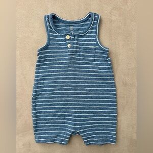 GAP Baby Blue and White Striped Outfit